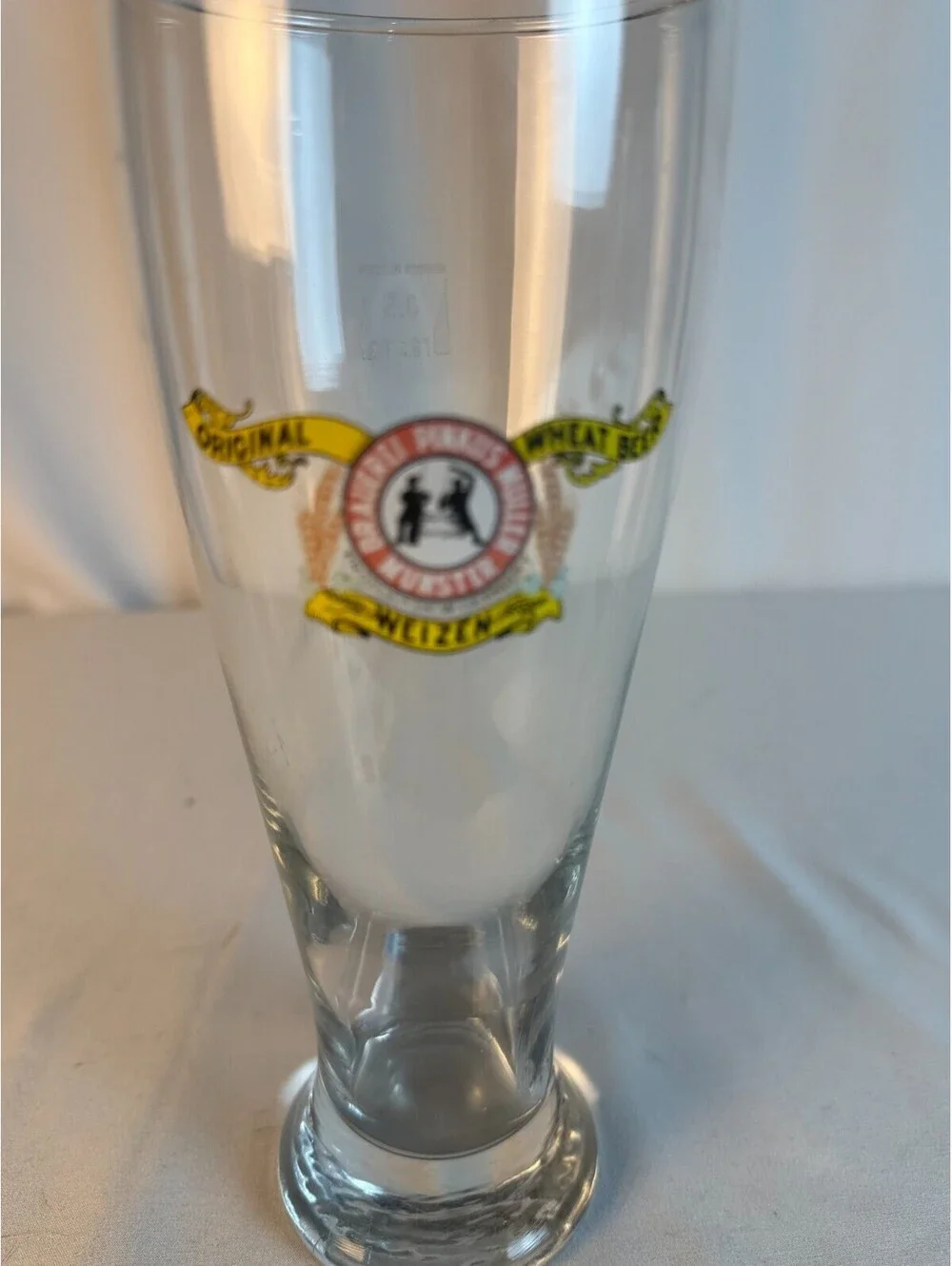 Pinkus Muller Munster Weizen Wheat Beer Tall 0.2L Glass